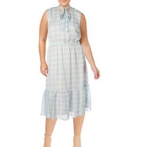 Lauren Ralph Lauren Womens Kandilla Plaid Tie-Neck